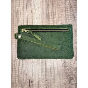 Portland Leather Adriana Pouch Avocado Wristlet Purse Green Rare PLG NEW